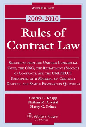 Rules Of Contract Law 2009 Statutory Supplement,Used