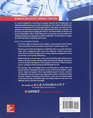 Business and Society: Stakeholders, Ethics, Public Policy,New