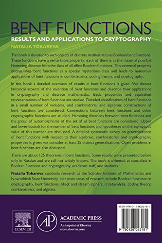 Bent Functions: Results and Applications to Cryptography,Used