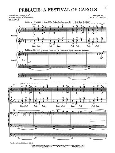 A Festival Of Christmas: Duets For Piano And Organ,New