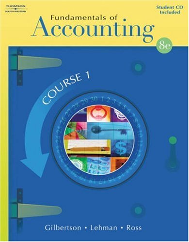 Fundamentals of Accounting: Course 1 (with Student CDROM),Used