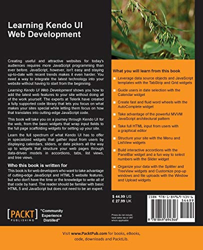Learning Kendo Ui Web Development,Used