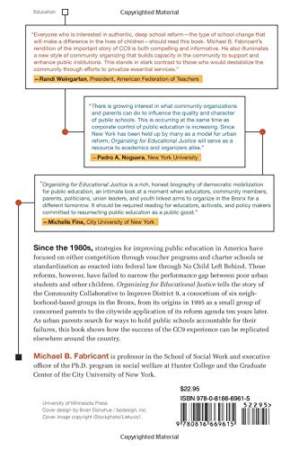 Organizing for Educational Justice: The Campaign for Public School Reform in the South Bronx,Used