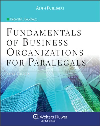 Fundamentals Of Business Organizations For Paralegals, Third Edition,Used