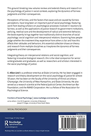 Social Psychology And Justice (Frontiers Of Social Psychology),New