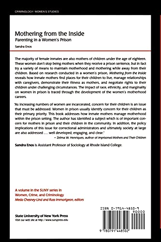 Mothering from the Inside: Parenting in a Women's Prison (Suny Series in Women, Crime, and Criminology),Used