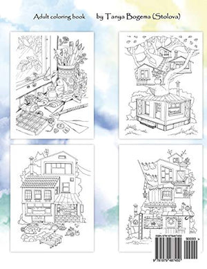Adult Coloring Book: Nice Little Town,Used
