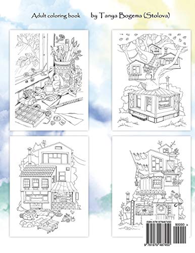 Adult Coloring Book: Nice Little Town,Used