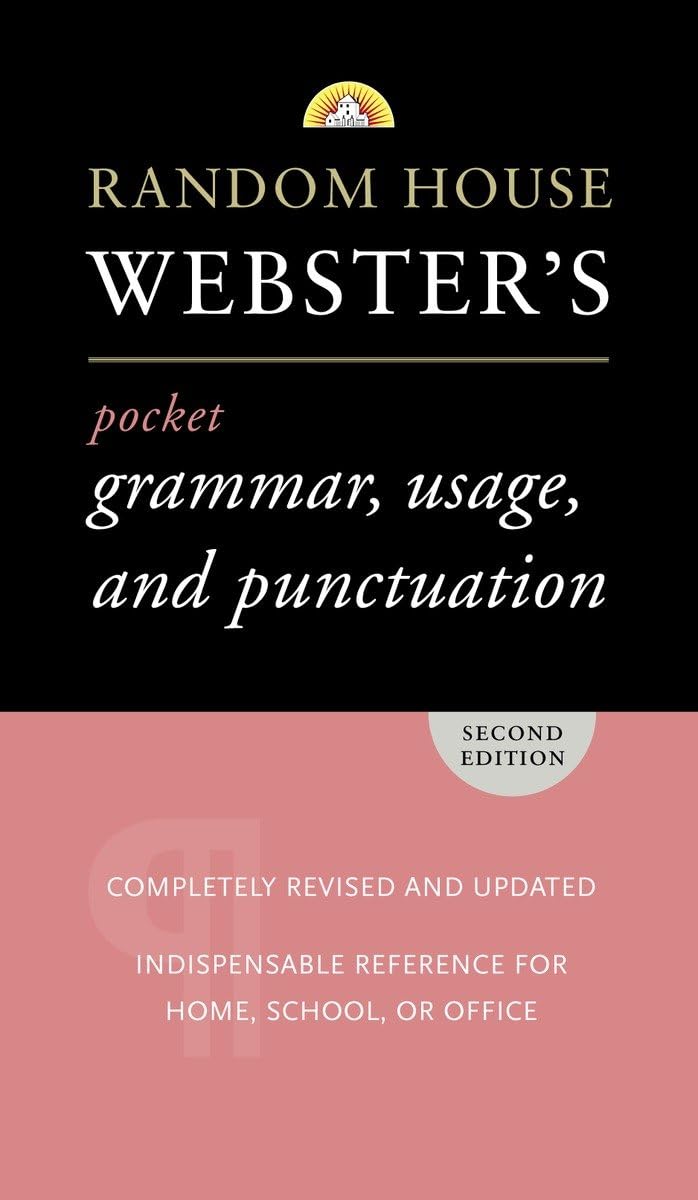 Random House Webster's Pocket Grammar, Usage, and Punctuation: Second Edition (Pocket Reference Guides),Used