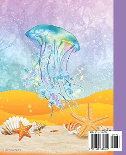 Mermaid Handwriting Paper With Drawing Space: Writing Practice Workbook Dashed Midline Draw and Write Picture Story Box At Top C,Used