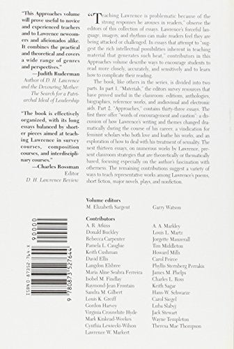Approaches to Teaching the Works of D. H. Lawrence (Approaches to Teaching World Literature),Used