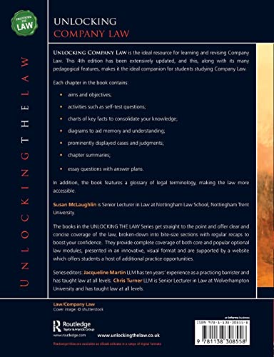 Unlocking Company Law (Unlocking the Law),Used