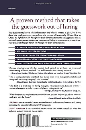 How to Choose the Right Person for the Right Job Every Time,Used