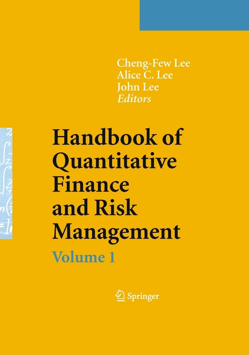 Handbook of Quantitative Finance and Risk Management (v. 13),Used