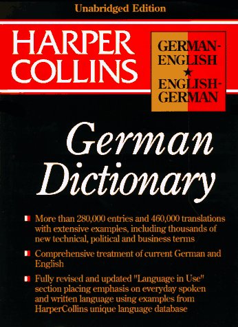 HarperCollins German English English German Unabridged Dictionary 3e,Used