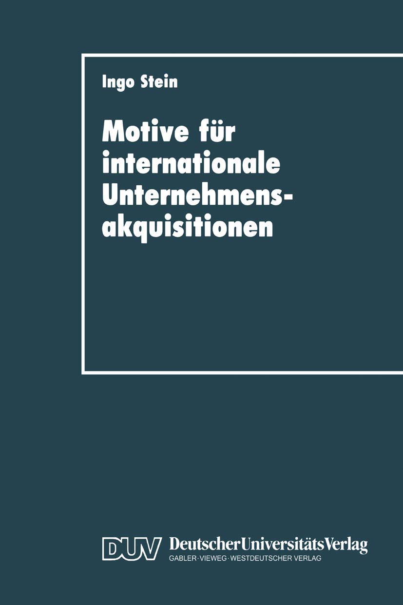 Motive fr internationale Unternehmensakquisitionen (German Edition),Used