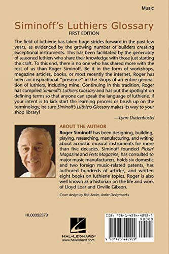 Siminoff's Luthiers Glossary,Used