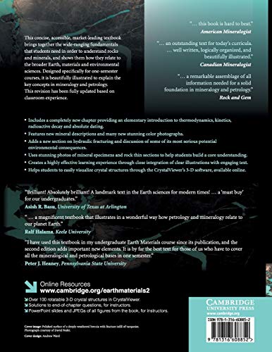Earth Materials: Introduction to Mineralogy and Petrology,New