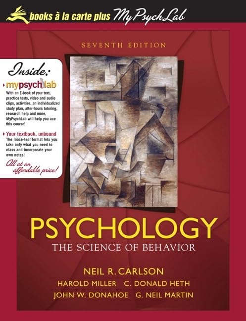 Psychology: The Science of Behavior, Unbound (for Books a la Carte Plus),Used