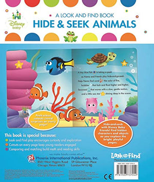 Disney Baby Mickey, Minnie, Princess and More!  Hide & Seek Animals, A Look and Find Book  PI Kids