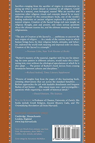 Creation Of The Sacred: Tracks Of Biology In Early Religions,New