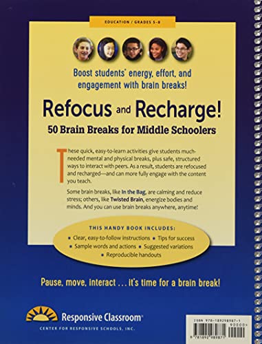 Refocus and Recharge!: 50 Brain Breaks for Middle Schoolers,New