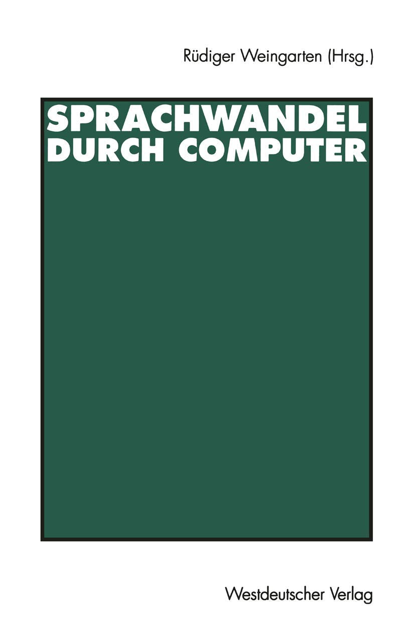 Sprachwandel Durch Computer (German Edition),Used