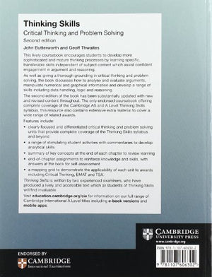 Thinking Skills: Critical Thinking and Problem Solving,New