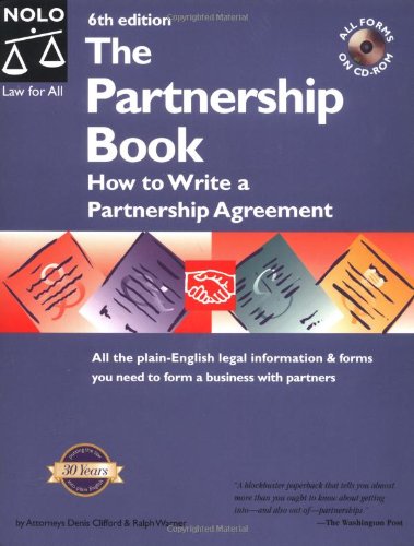 The Partnership Book: How To Write A Partnership Agreement (With Cdrom) 6Th Edition-new