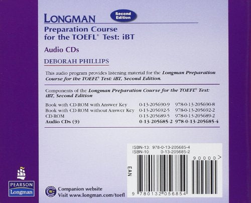 Longman Preparation Course for the TOEFL Test: iBT: Audio CDs,Used