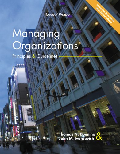 Managing Organizations: Principles & Guidelines,Used