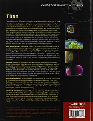 Titan: Interior, Surface, Atmosphere, and Space Environment (Cambridge Planetary Science, Series Number 14),Used