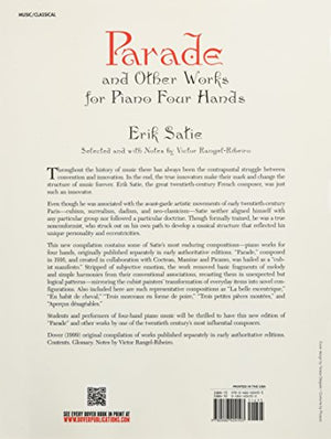 Parade and Other Works for Piano Four Hands (Dover Music for Piano),Used
