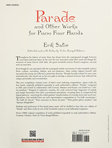 Parade and Other Works for Piano Four Hands (Dover Music for Piano),Used