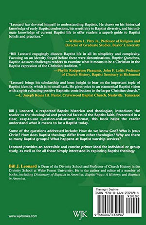 Baptist Questions, Baptist Answers: Exploring Christian Faith,New