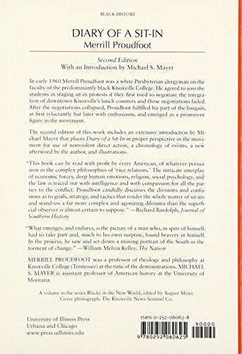 Diary of a SitIn (Blacks in the New World),Used