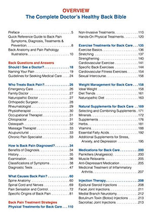 The Complete Doctor's Healthy Back Bible: A Practical Manual for Understanding, Preventing and Treating Back Pain,Used