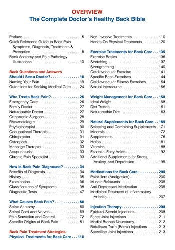 The Complete Doctor's Healthy Back Bible: A Practical Manual for Understanding, Preventing and Treating Back Pain,Used