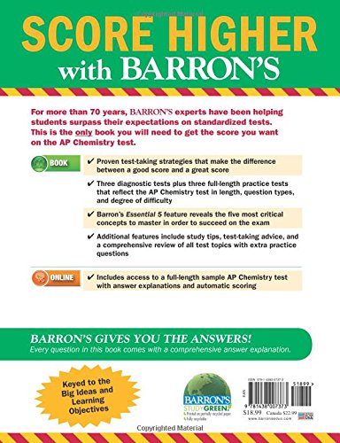 Barron's AP Chemistry,Used