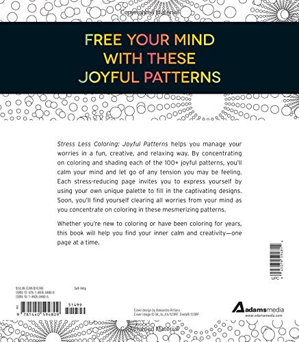Stress Less Coloring  Joyful Patterns: 100+ Coloring Pages for Fun and Relaxation,Used