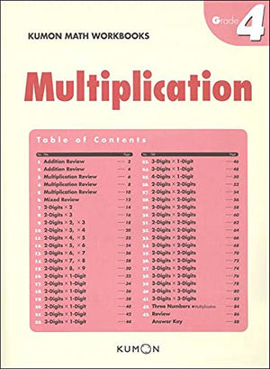 Kumon Grade 4 Multiplication (Kumon Math Workbooks),New