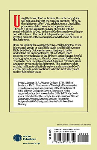Job Jensen Bible Self Study Guide (Jensen Bible SelfStudy Guide Series),Used