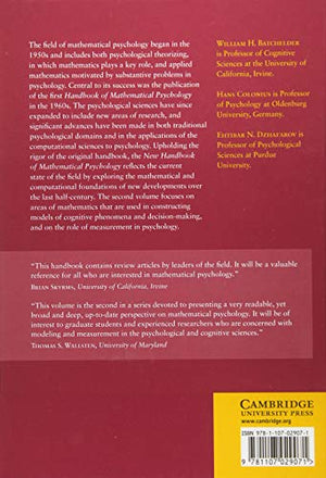 New Handbook of Mathematical Psychology: Volume 2, Modeling and Measurement (Cambridge Handbooks in Psychology),Used