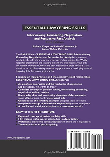 Essential Lawyering Skills (Aspen Coursebook): Interviewing, Counseling, Negotiation, and Persuasive Fact Analysis,Used