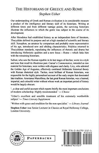The Historians of Greece and Rome (BCPaperbacks),Used