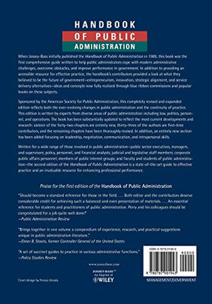 Handbook of Public Administration, Second Edition,Revised,Used