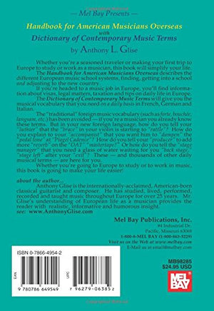 Mel Bay Handbook for American Musicians Overseas: With the Dictionary of Contemporary Music Terms in English, French, German and,Used