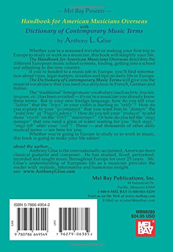 Mel Bay Handbook for American Musicians Overseas: With the Dictionary of Contemporary Music Terms in English, French, German and,Used
