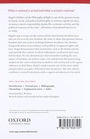 Outlines Of The Philosophy Of Right (Oxford World'S Classics),Used