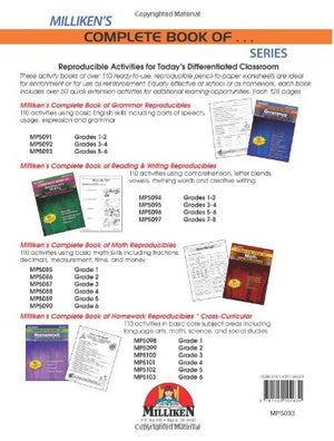 Milliken's Complete Book of Grammar Reproducibles  Grades 56,New